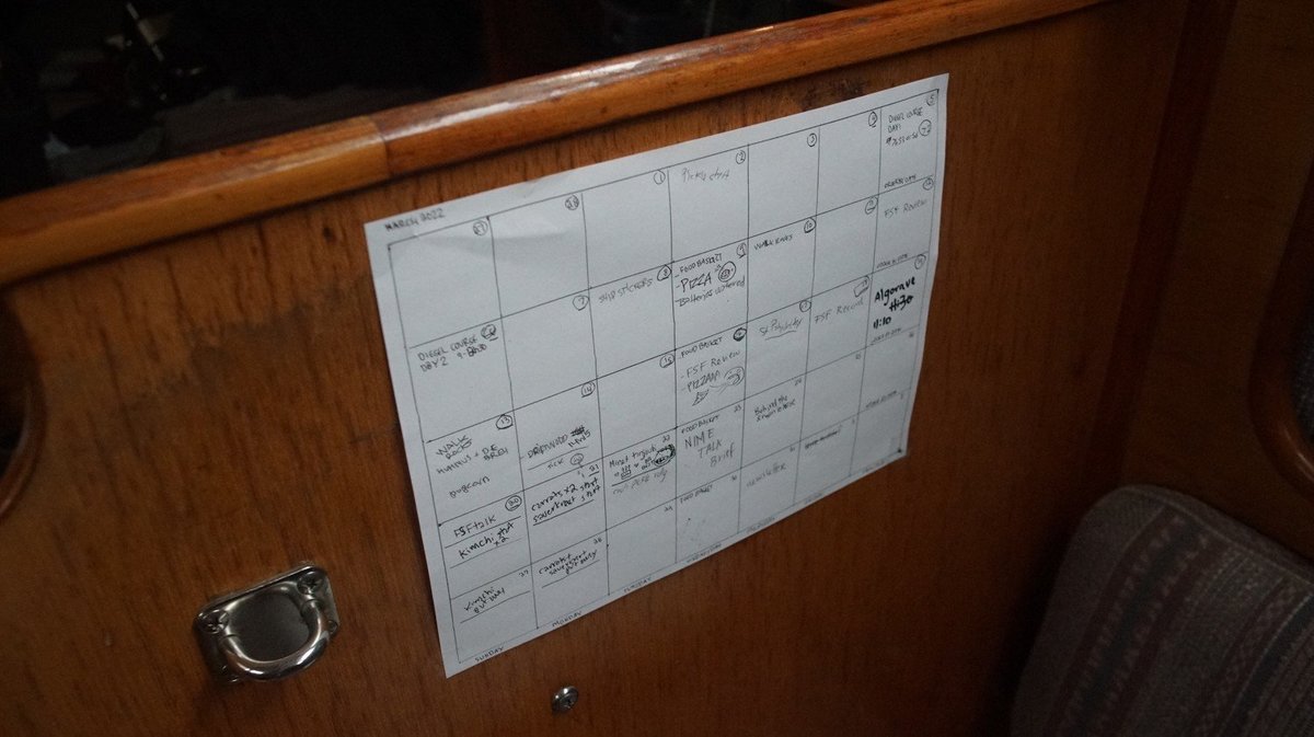 a hand drawn calendar on a wall
