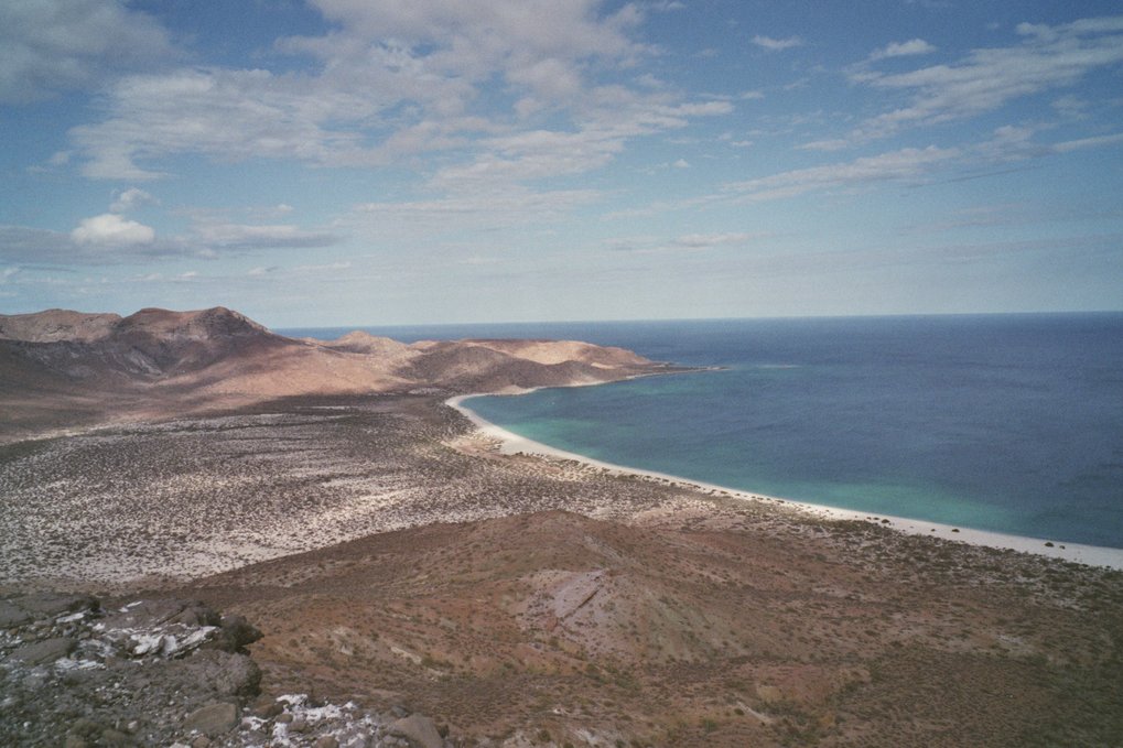 a view of playa bonanza from a mountain top