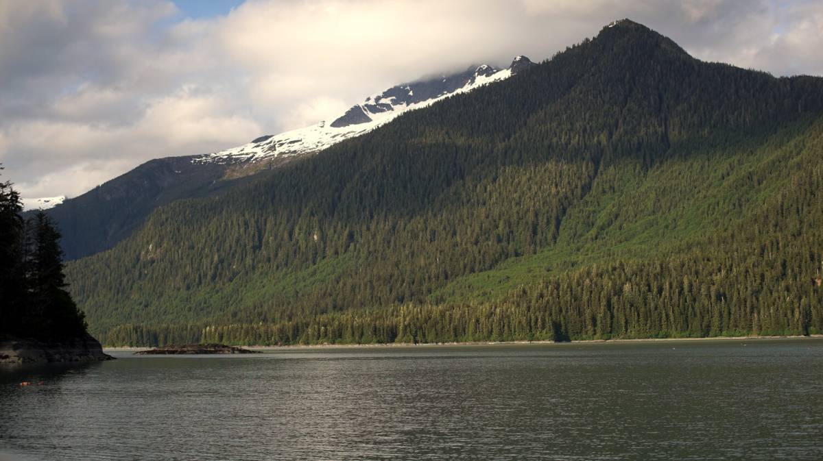 mountains from ruth island cove anchorage