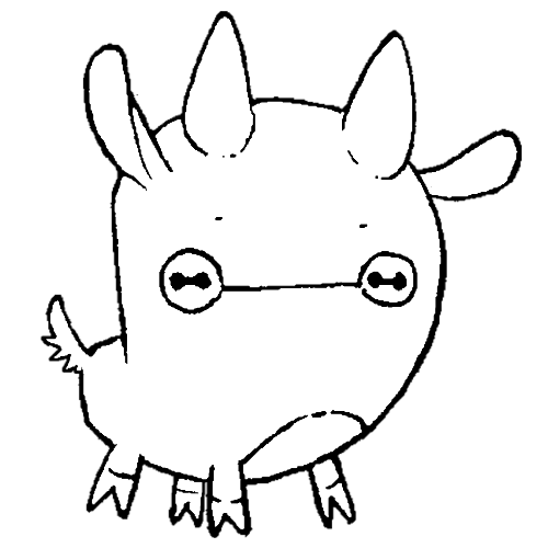 a goat-like character with horns